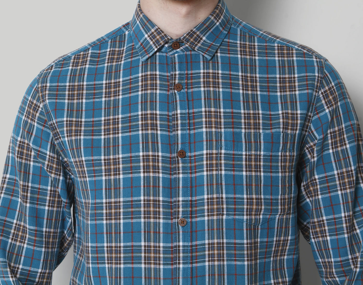 Blue Check Linen Shirt