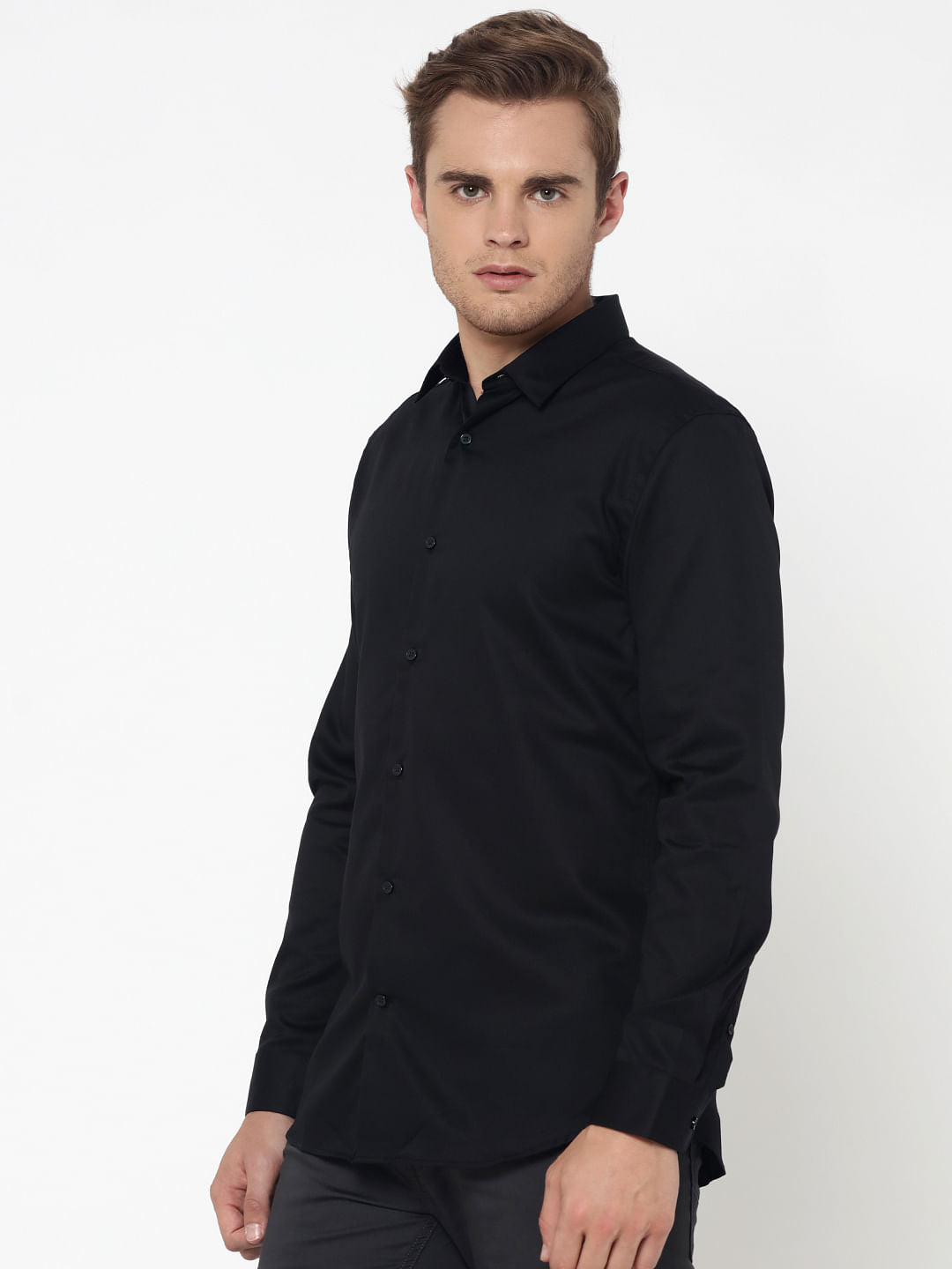 Black Slim Fit Shirt