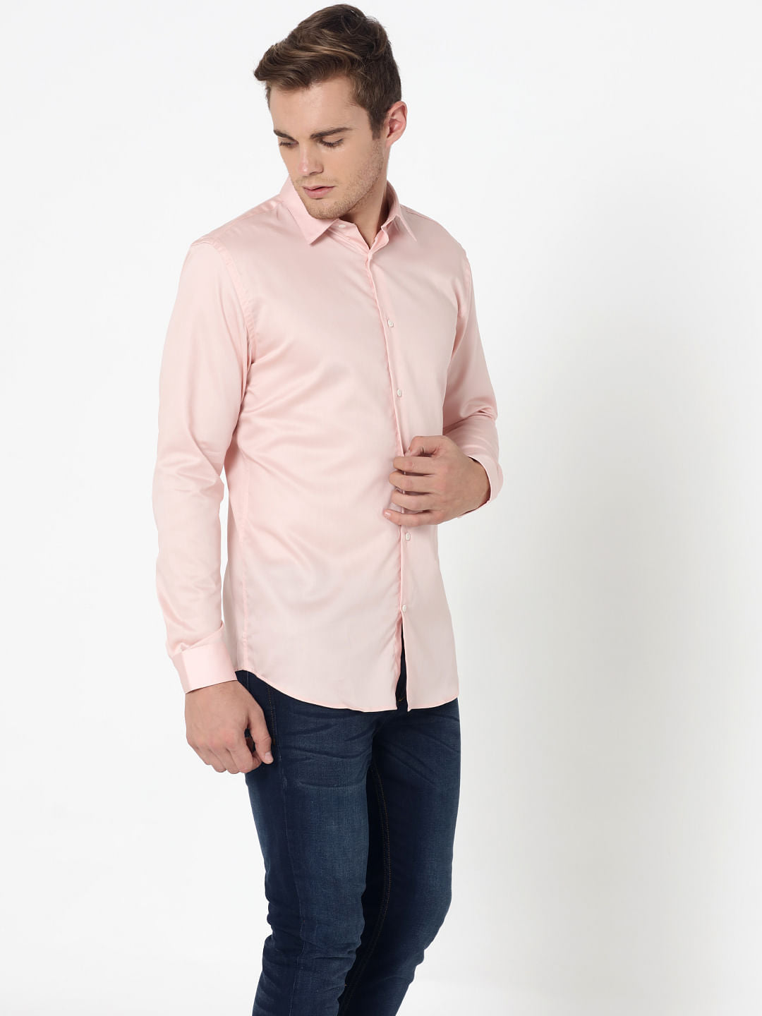 Pink Slim Fit Shirt