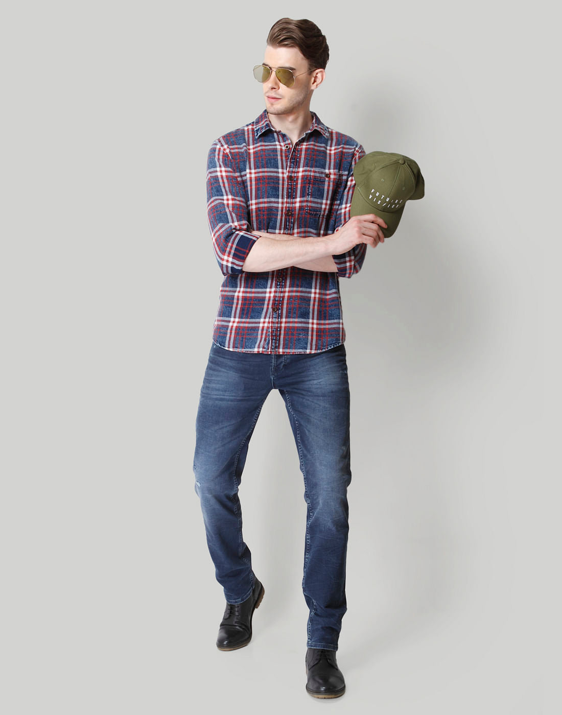 Blue & Red Check Shirt