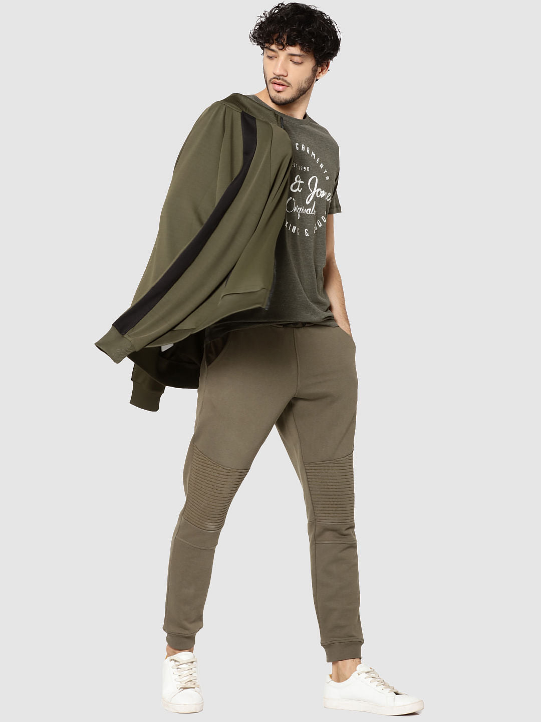 Green Graphic Print Crew Neck T-Shirt