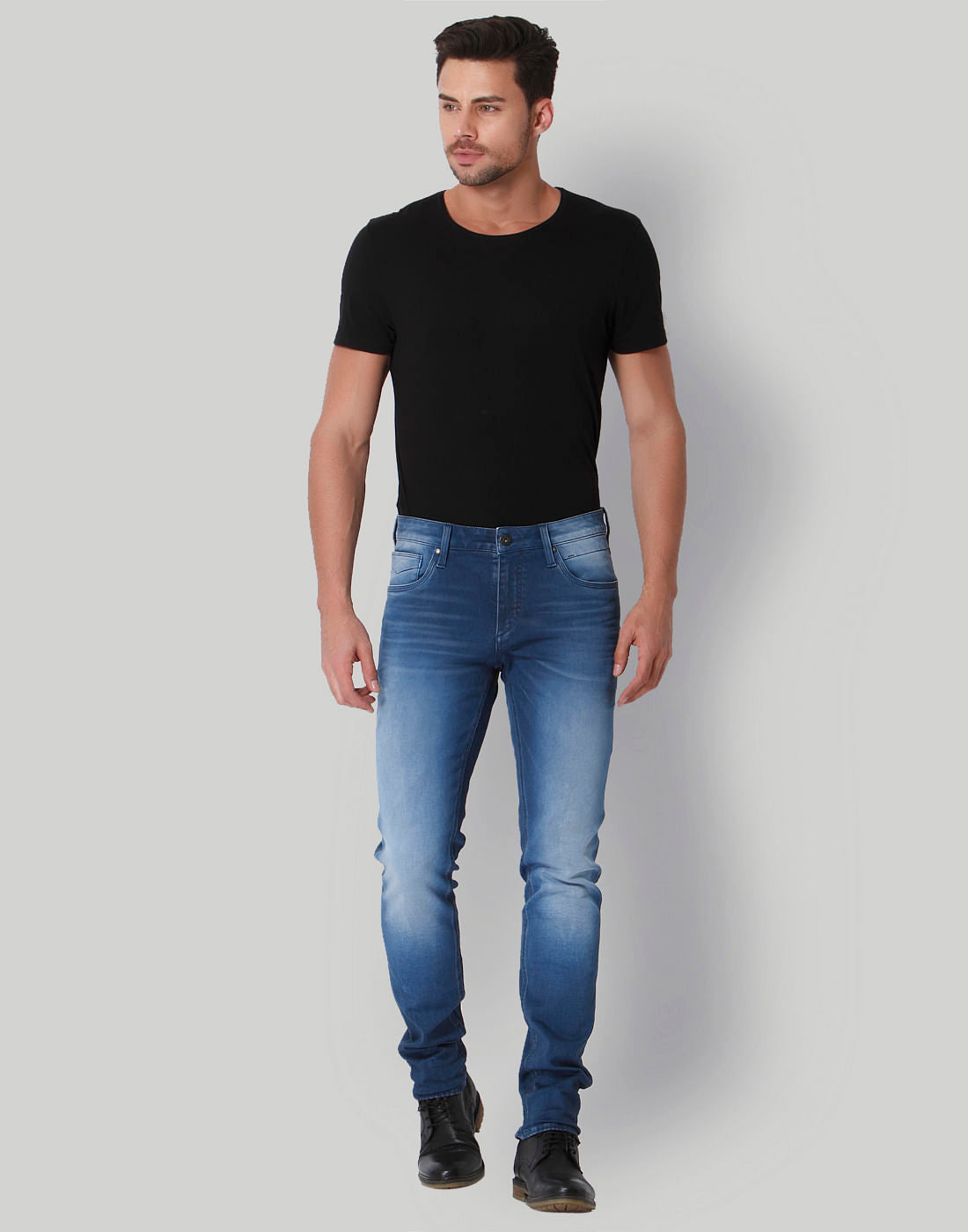 Blue Low Rise Slim Fit Jeans