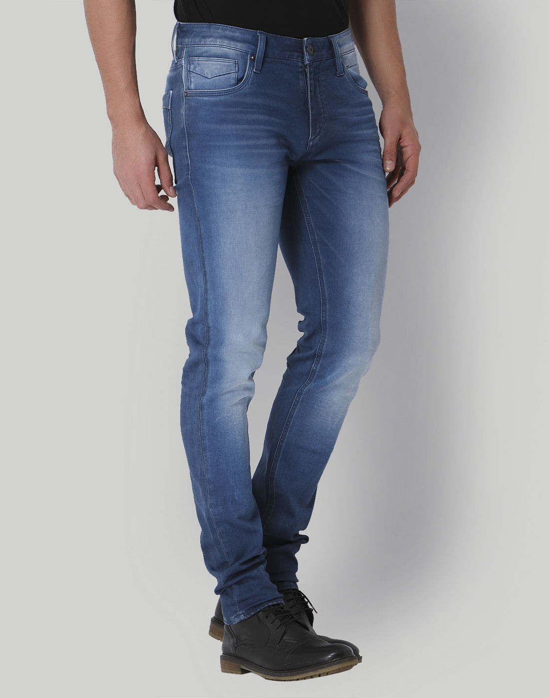 Blue Low Rise Slim Fit Jeans