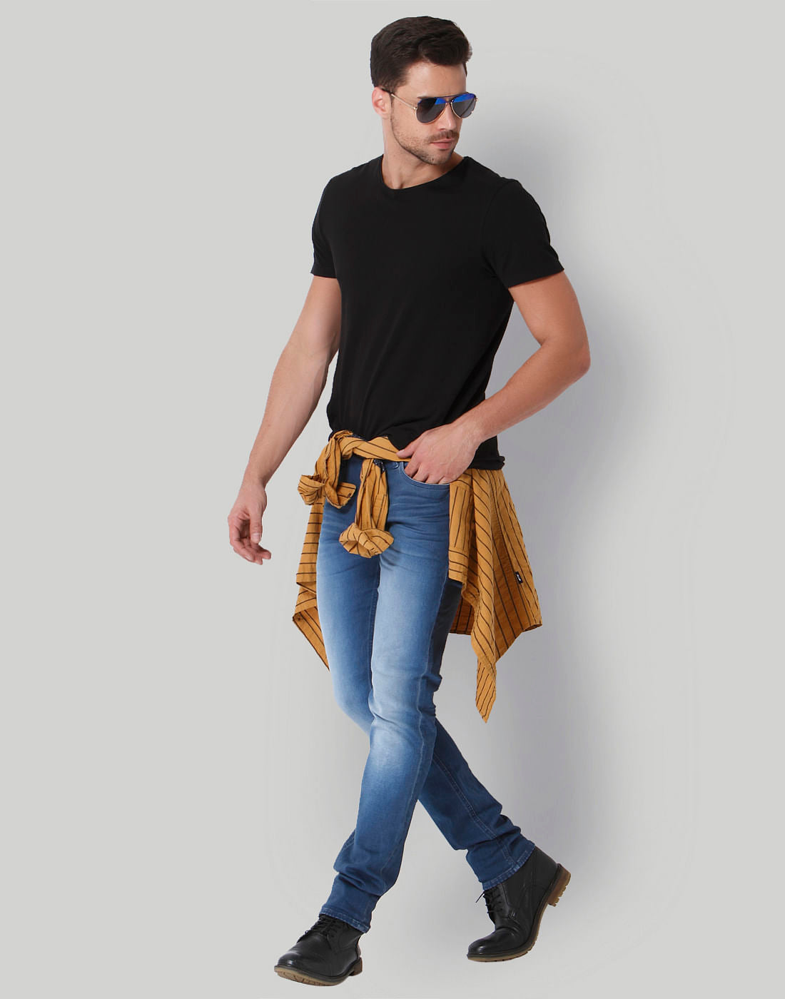 Blue Low Rise Slim Fit Jeans
