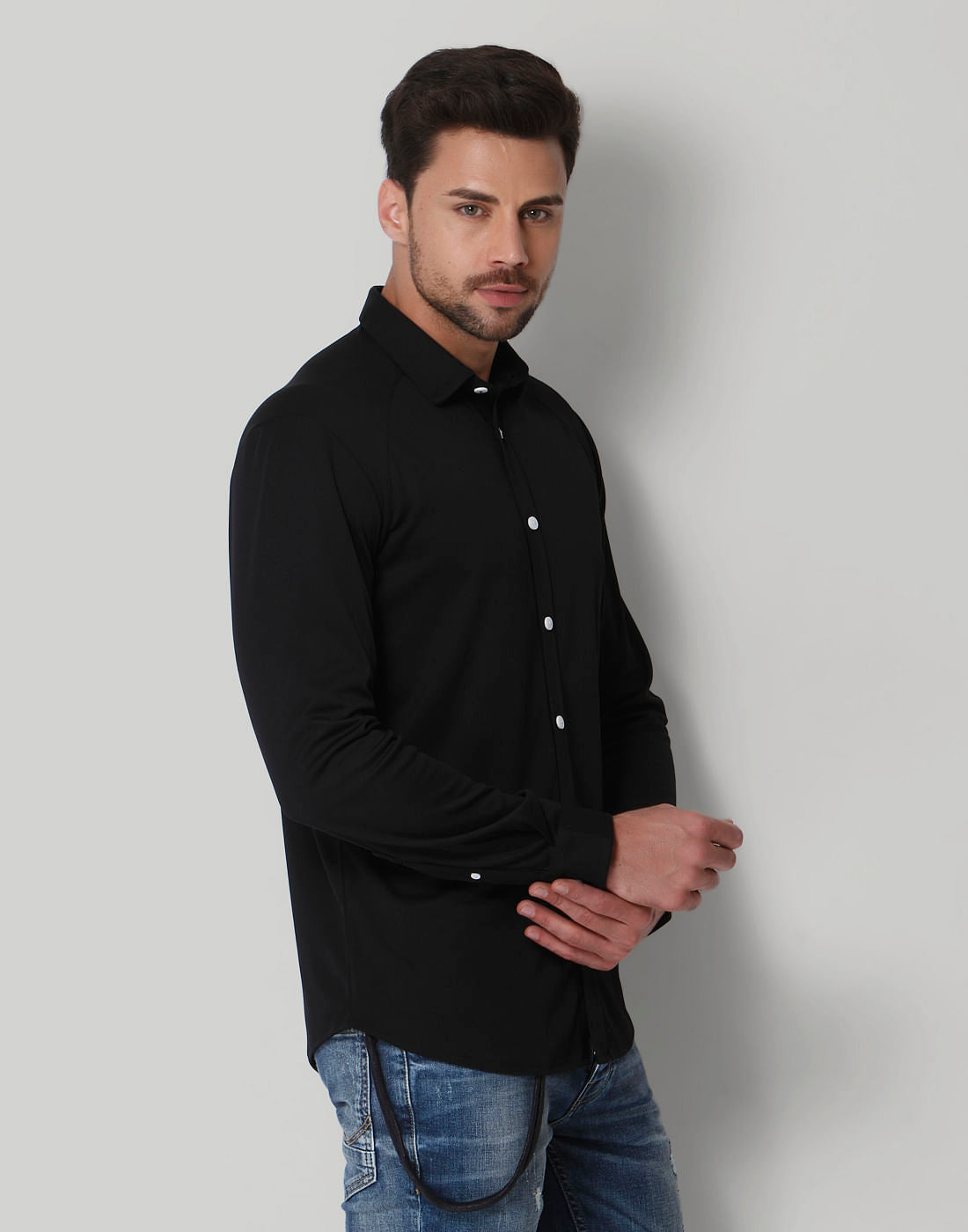 Black Solid Shirt