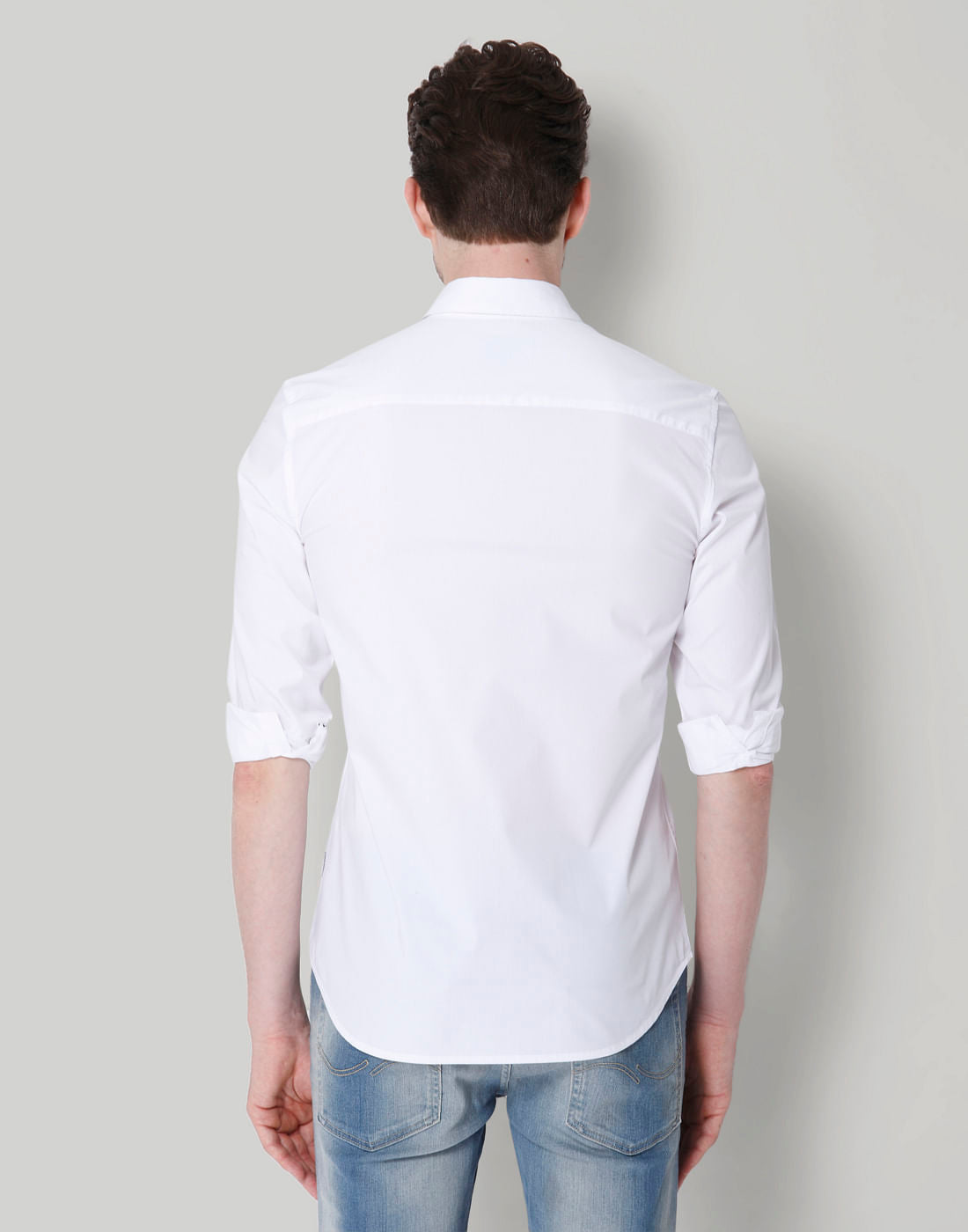 White Text Print Shirt