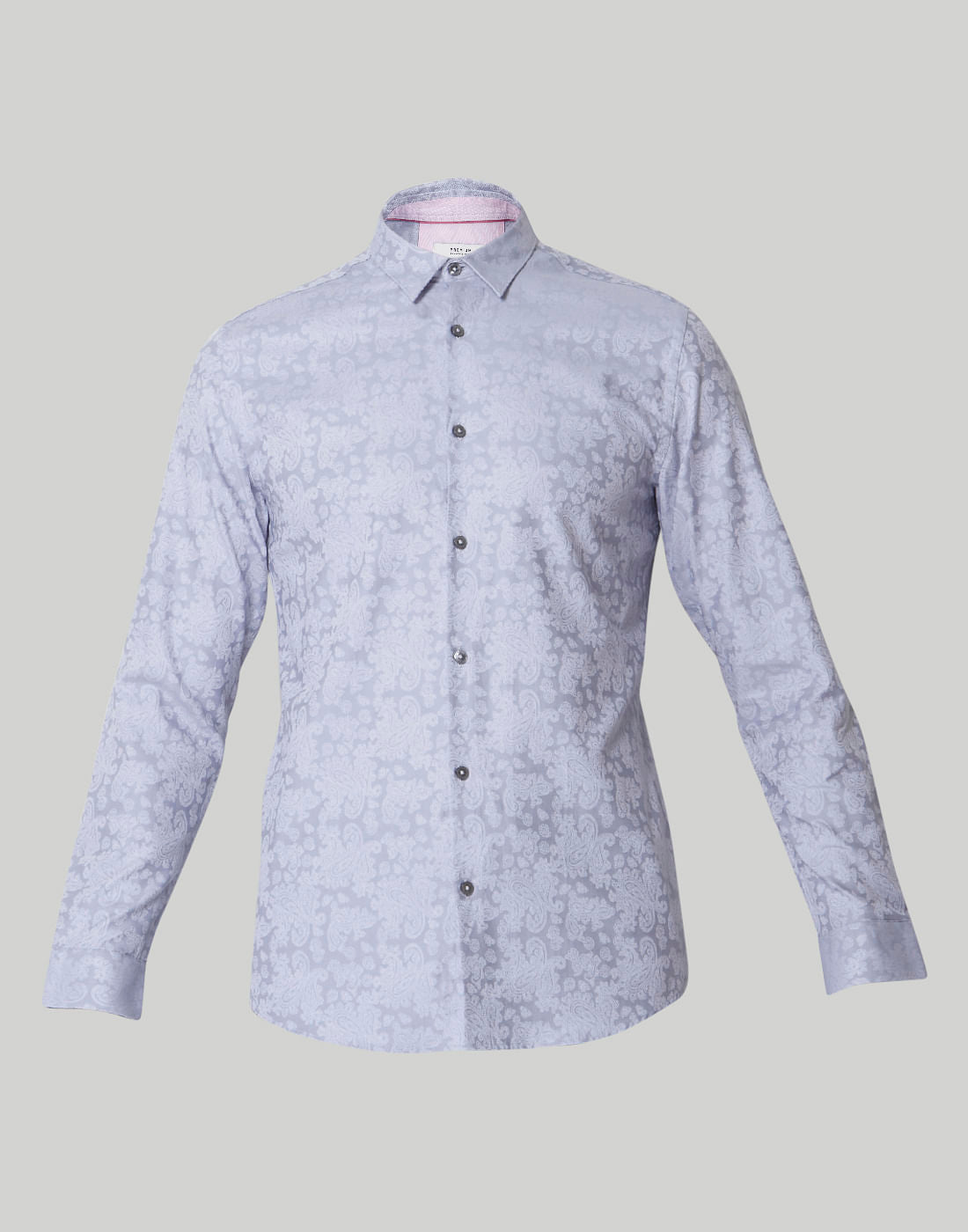 Grey Self Print Shirt