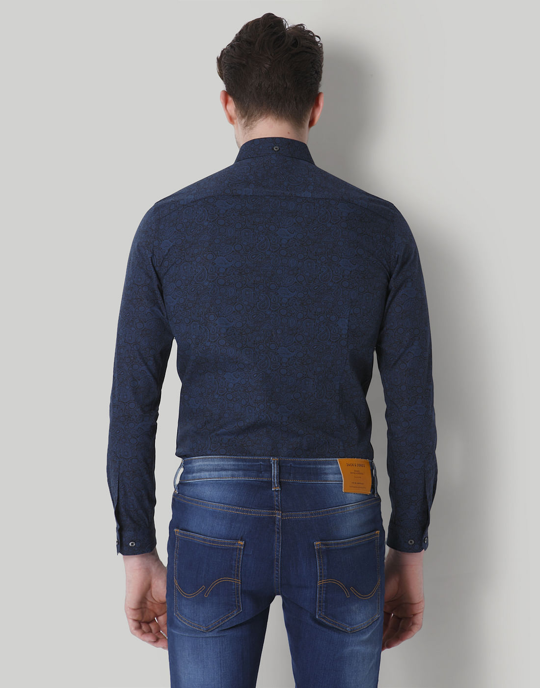 Blue Paisley Print Shirt