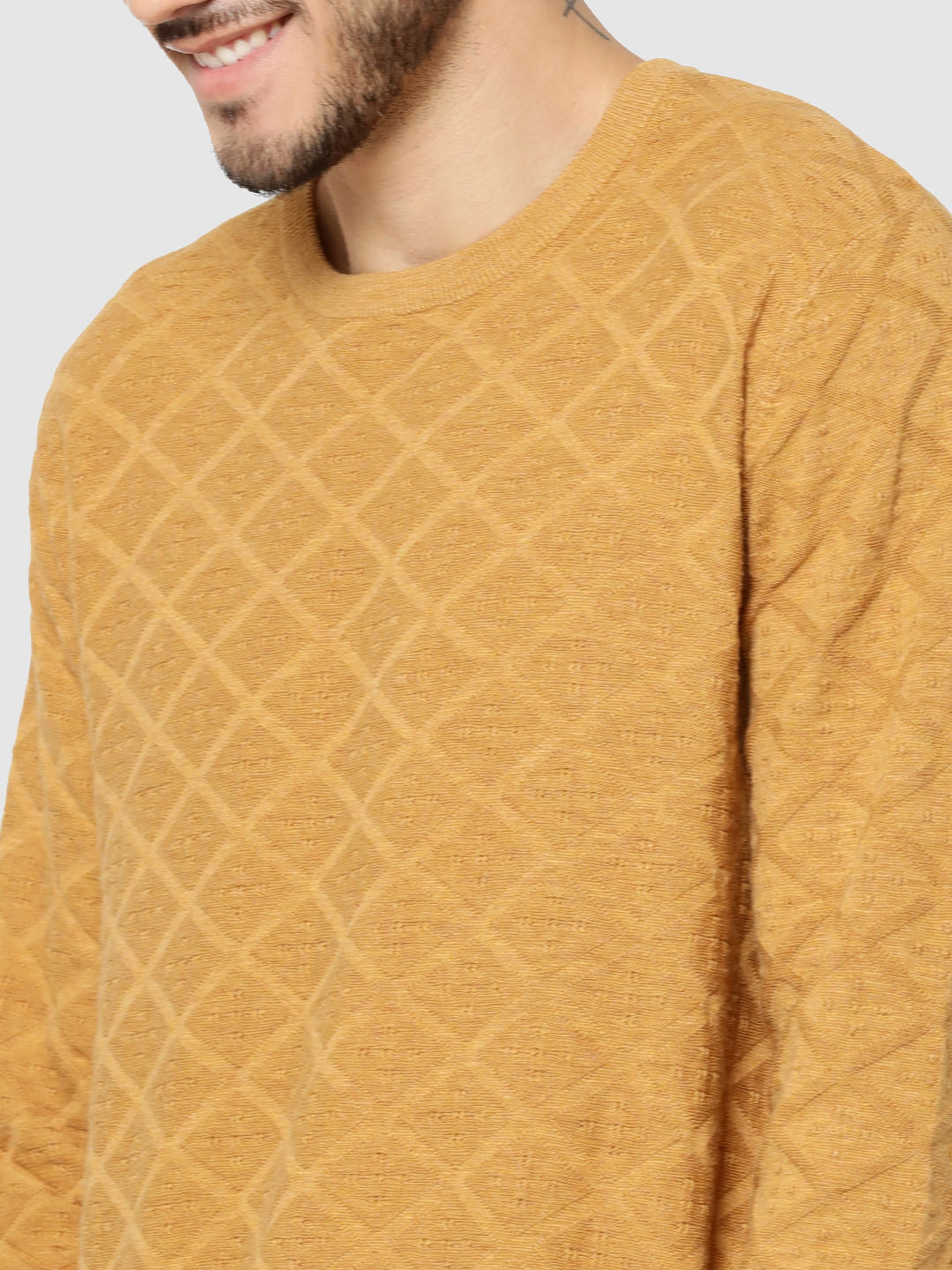 Mustard Jacquard Pullover