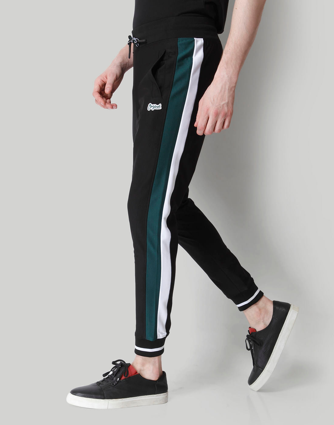 Black Tap Detail Sweatpants