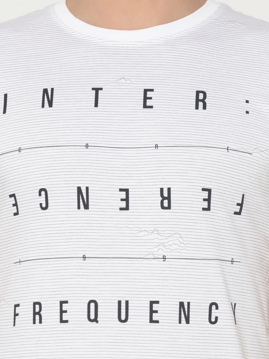 White Text Print Crew Neck T-Shirt