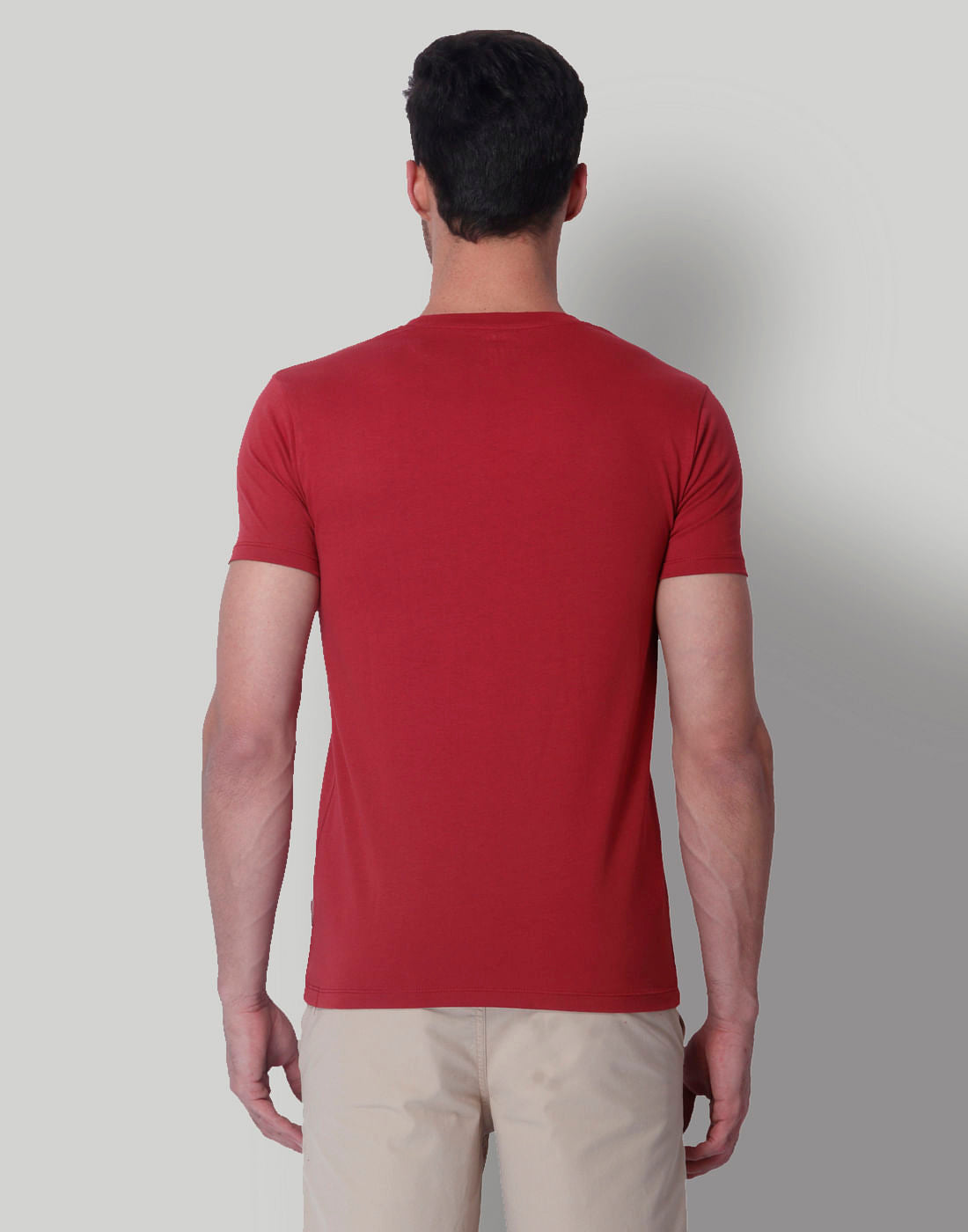 Red Printed Crew Neck T-Shirt