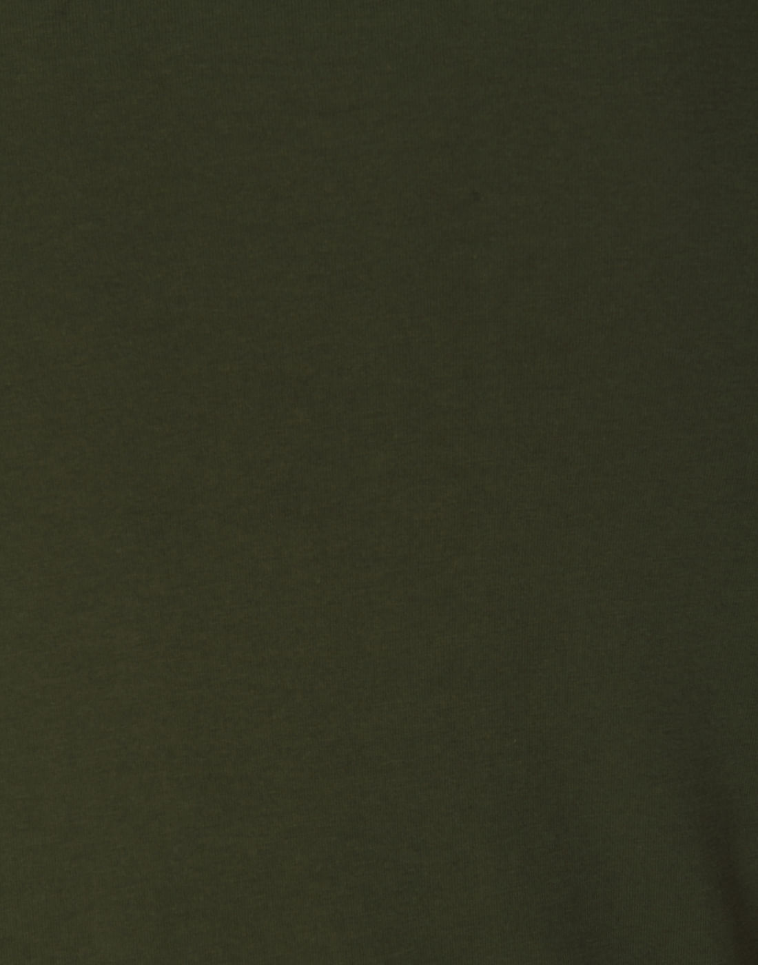 Olive Green Text Print Crew Neck T-Shirt