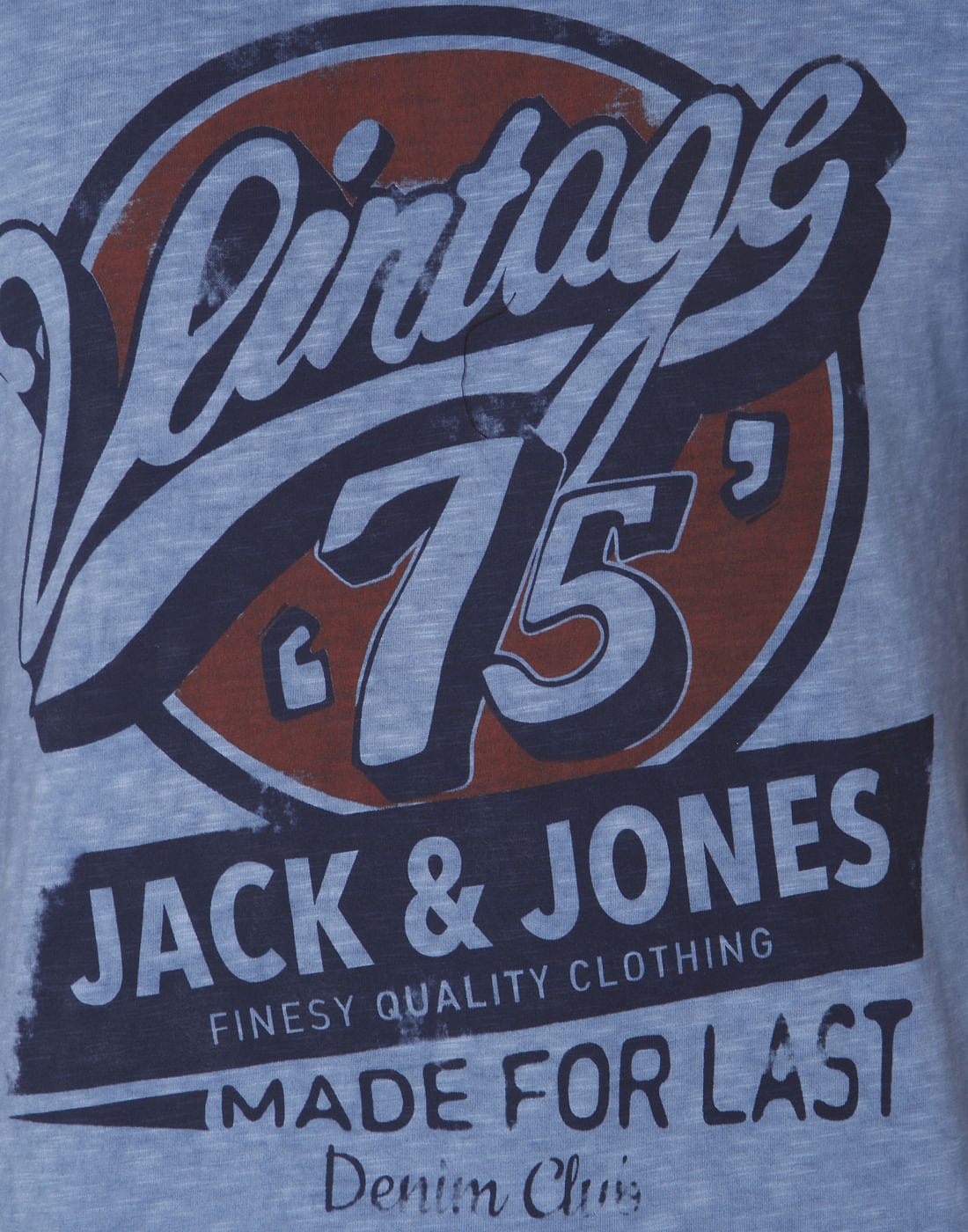 Powder Blue Graphic Print Crew Neck T-Shirt