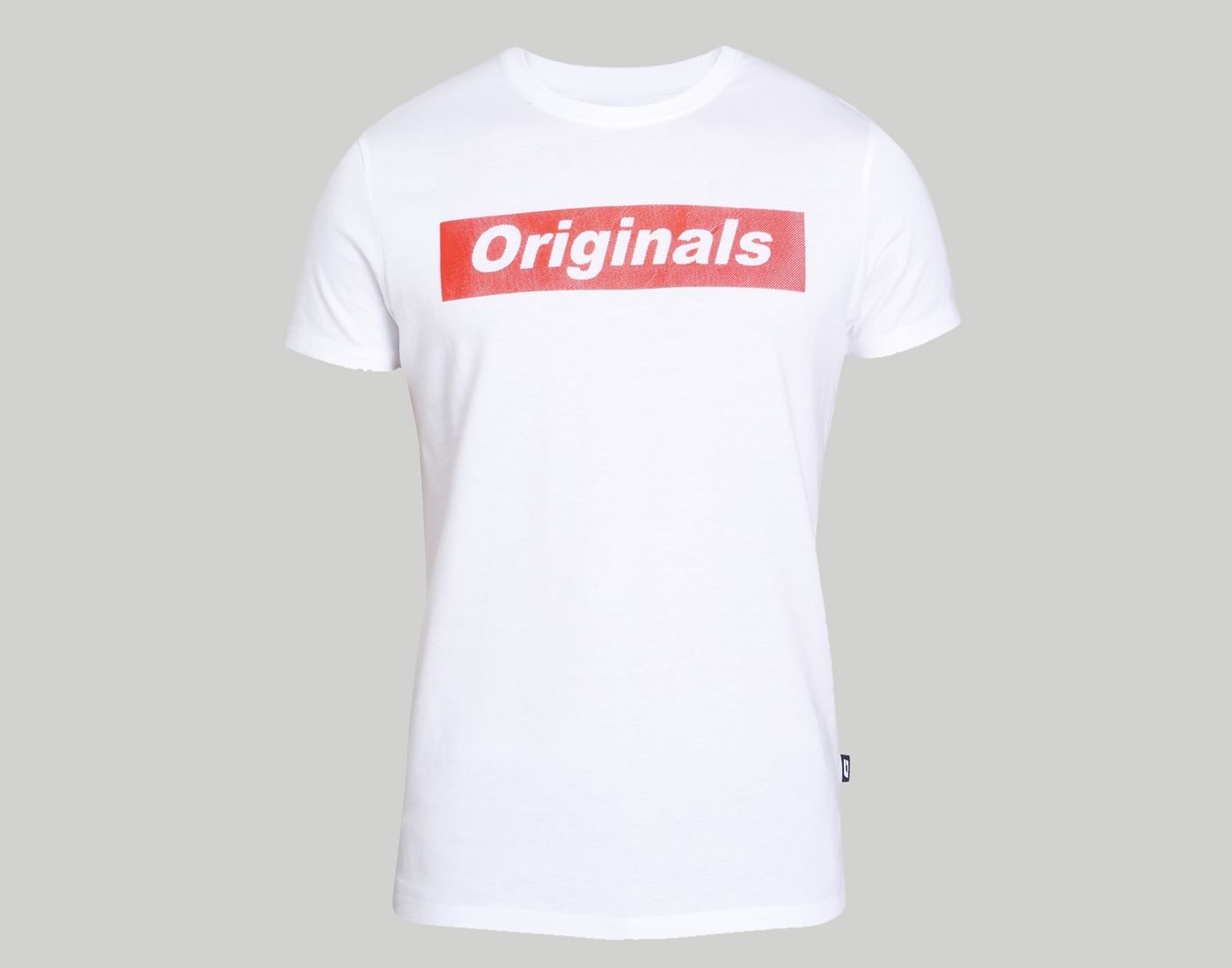White Patch Print Crew Neck T-Shirt