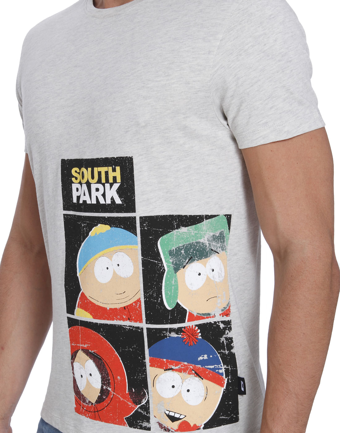 Off White South Park Print Crew Neck T-Shirt