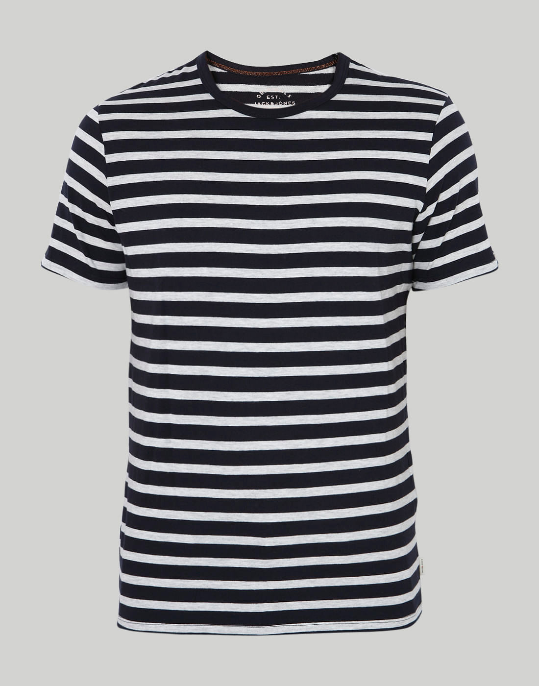 Black Striped Crew Neck T-Shirt