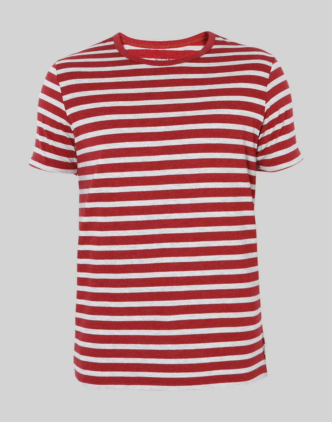 Red Striped Crew Neck T-Shirt