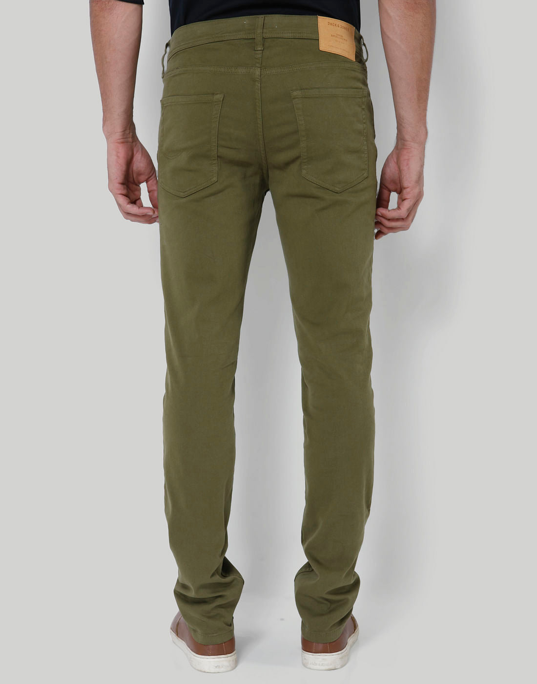 Green Mid Rise Slim Fit Chinos