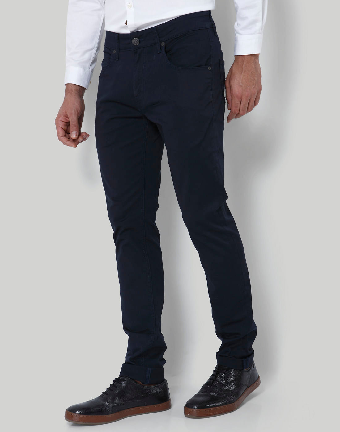 Black Low Rise Slim Fit Chinos