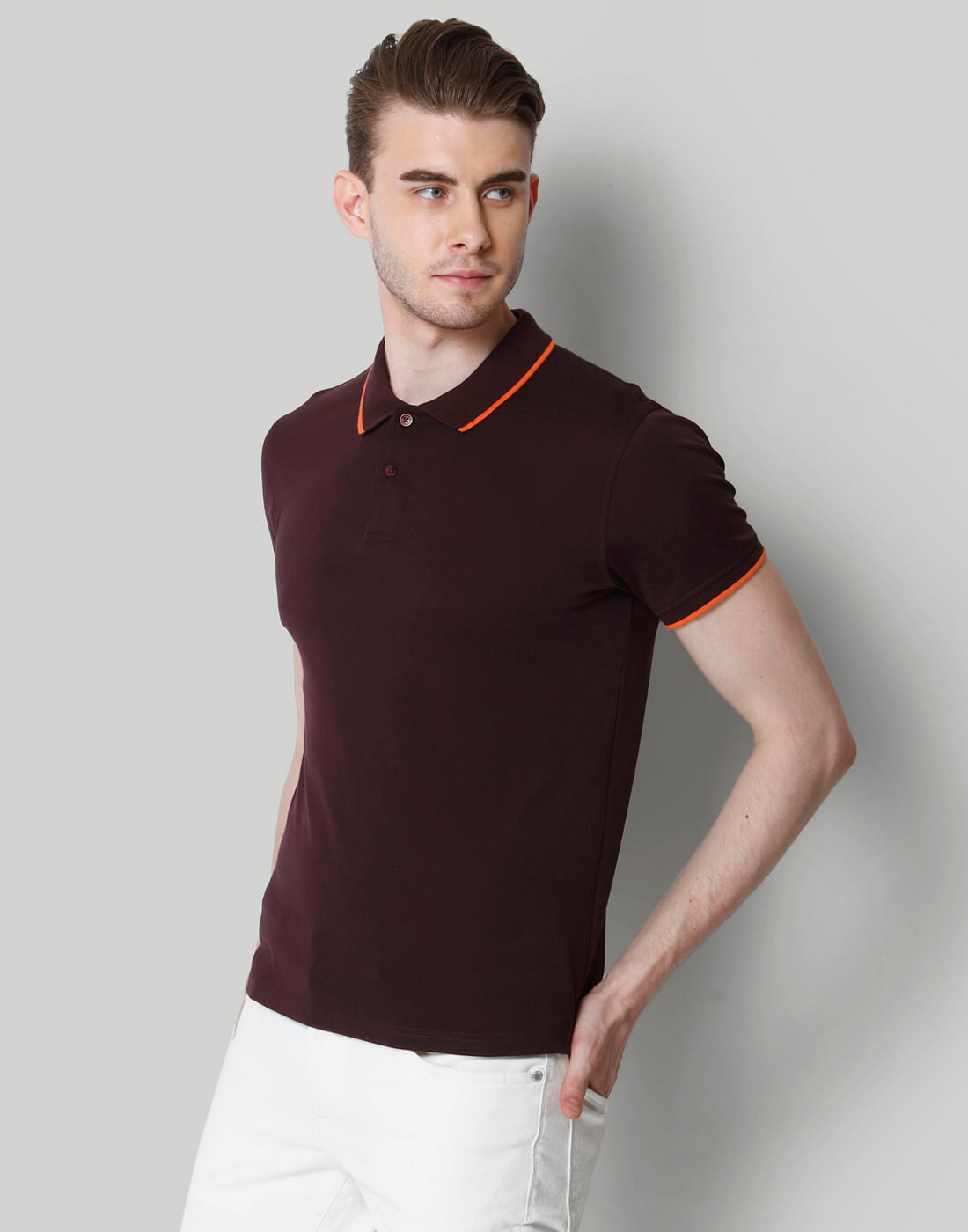 Brown & Orange Polo T-Shirt