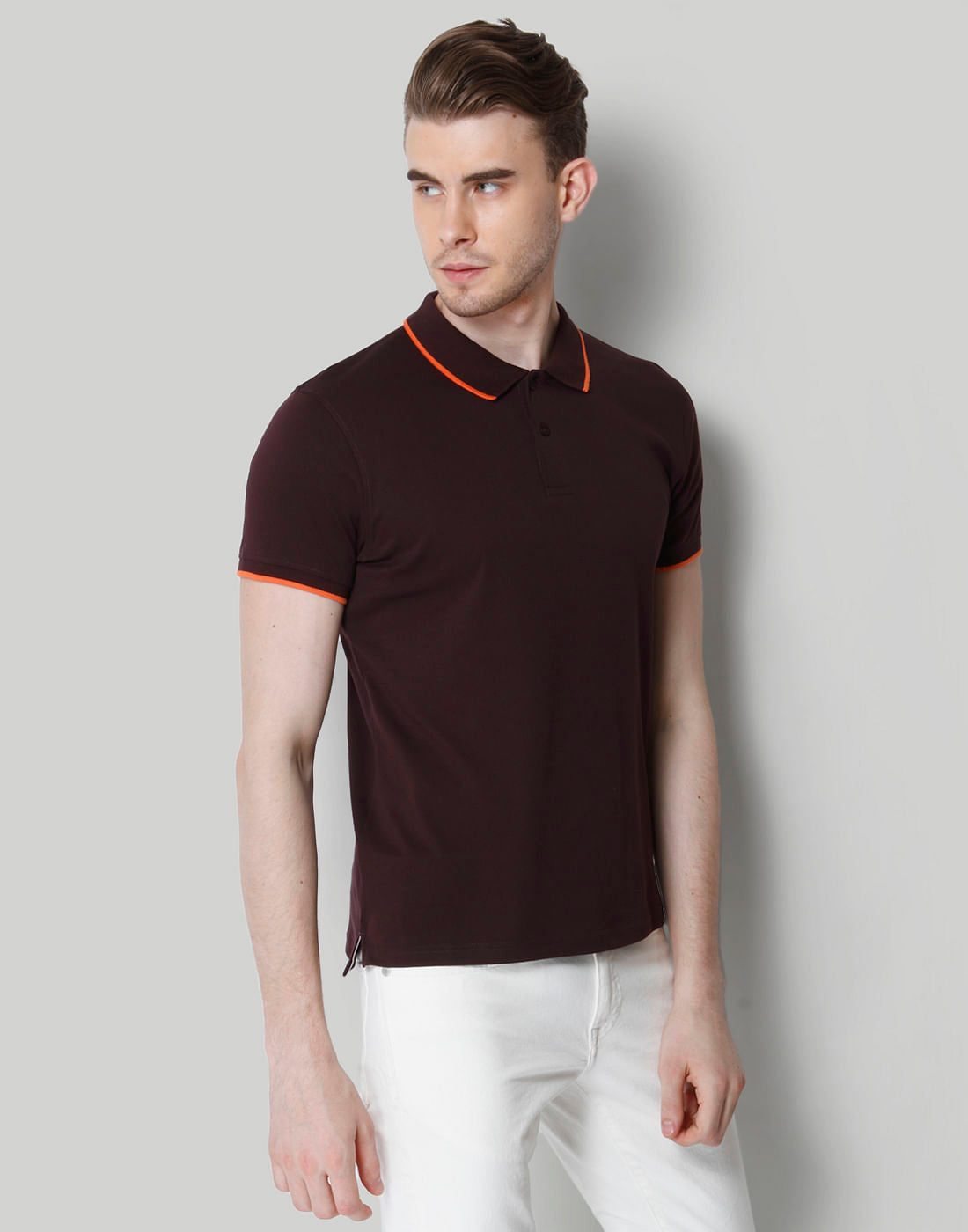 Brown & Orange Polo T-Shirt