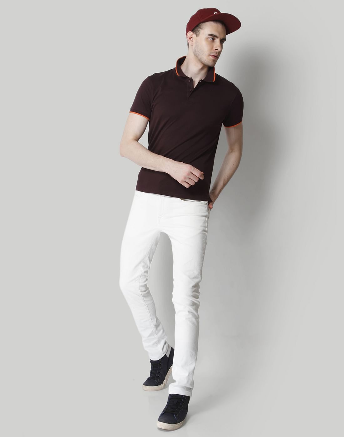Brown & Orange Polo T-Shirt