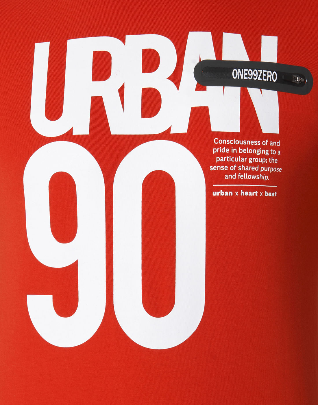 Red Text Print Crew Neck T-Shirt