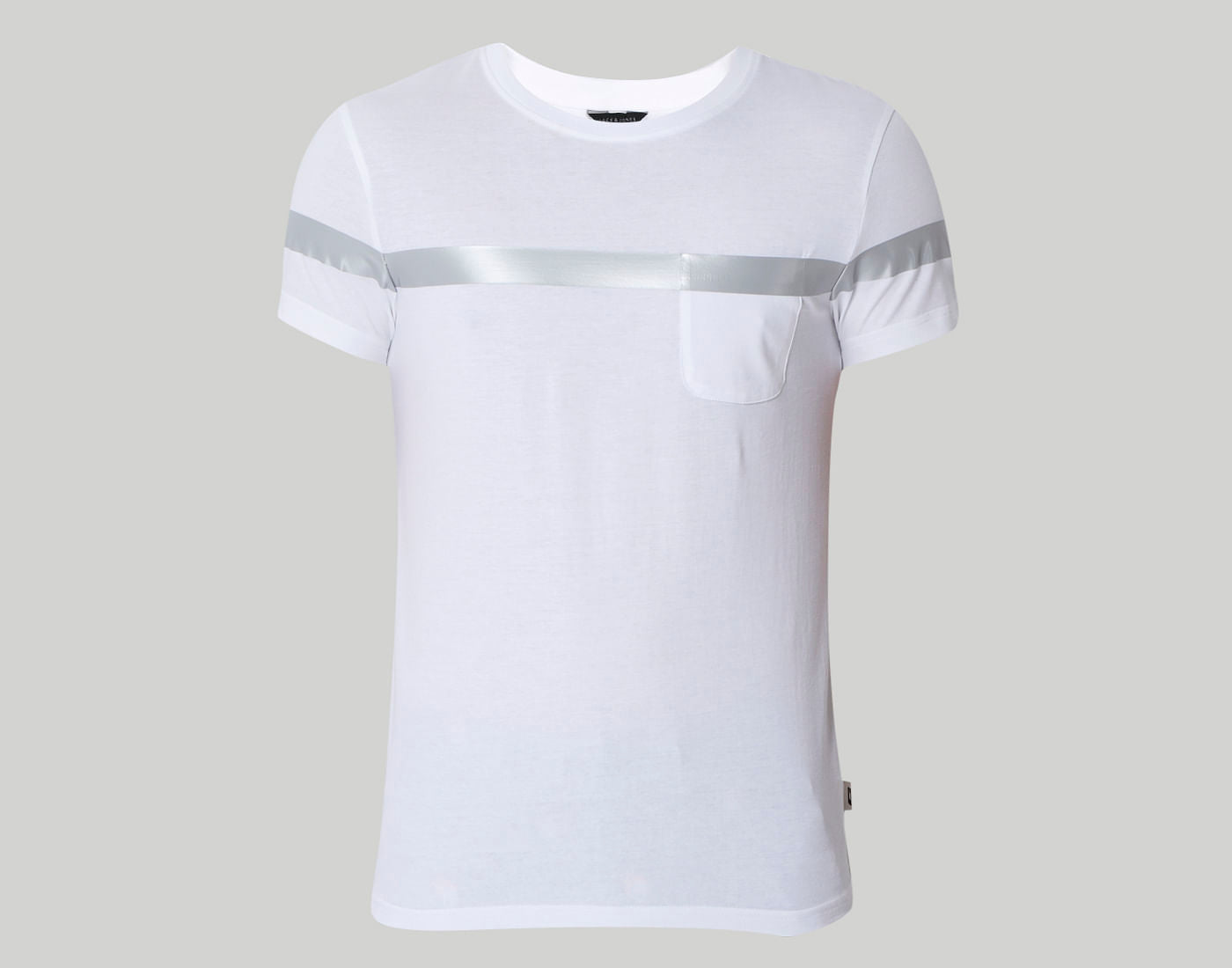 White Strip Crew Neck T-Shirt