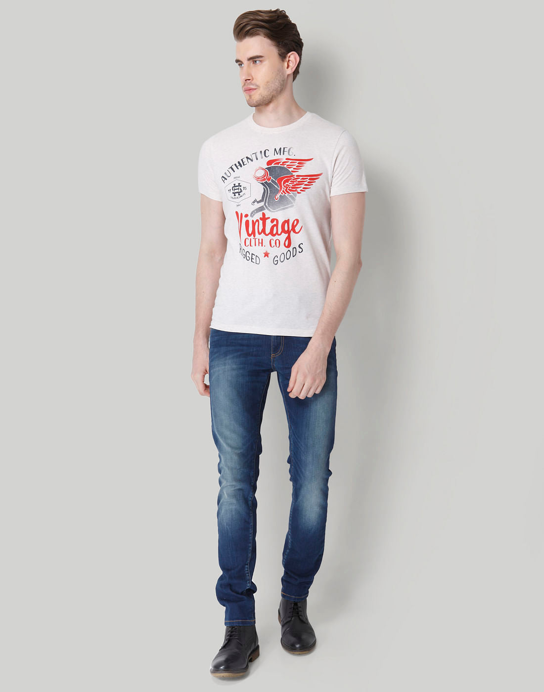Rose Graphic Print Crew Neck T-Shirt