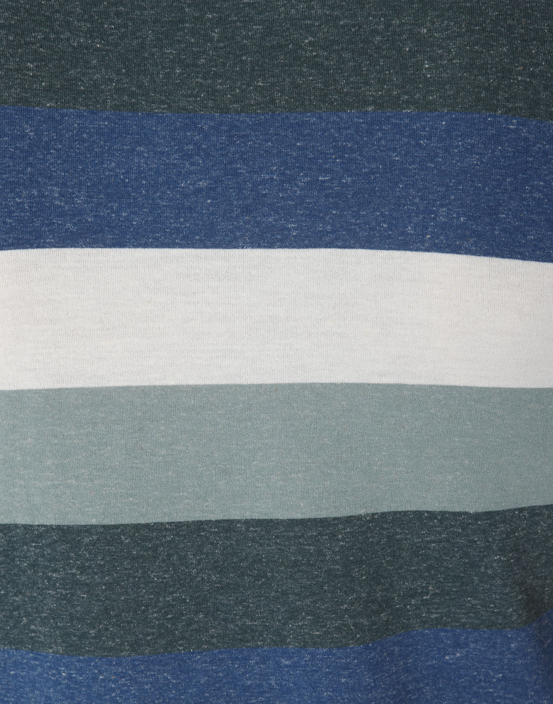 Blue Striped Colour Blocked V-Neck T-Shirt
