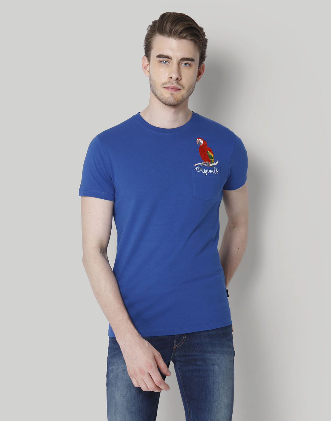 Blue Crew Neck T-Shirt