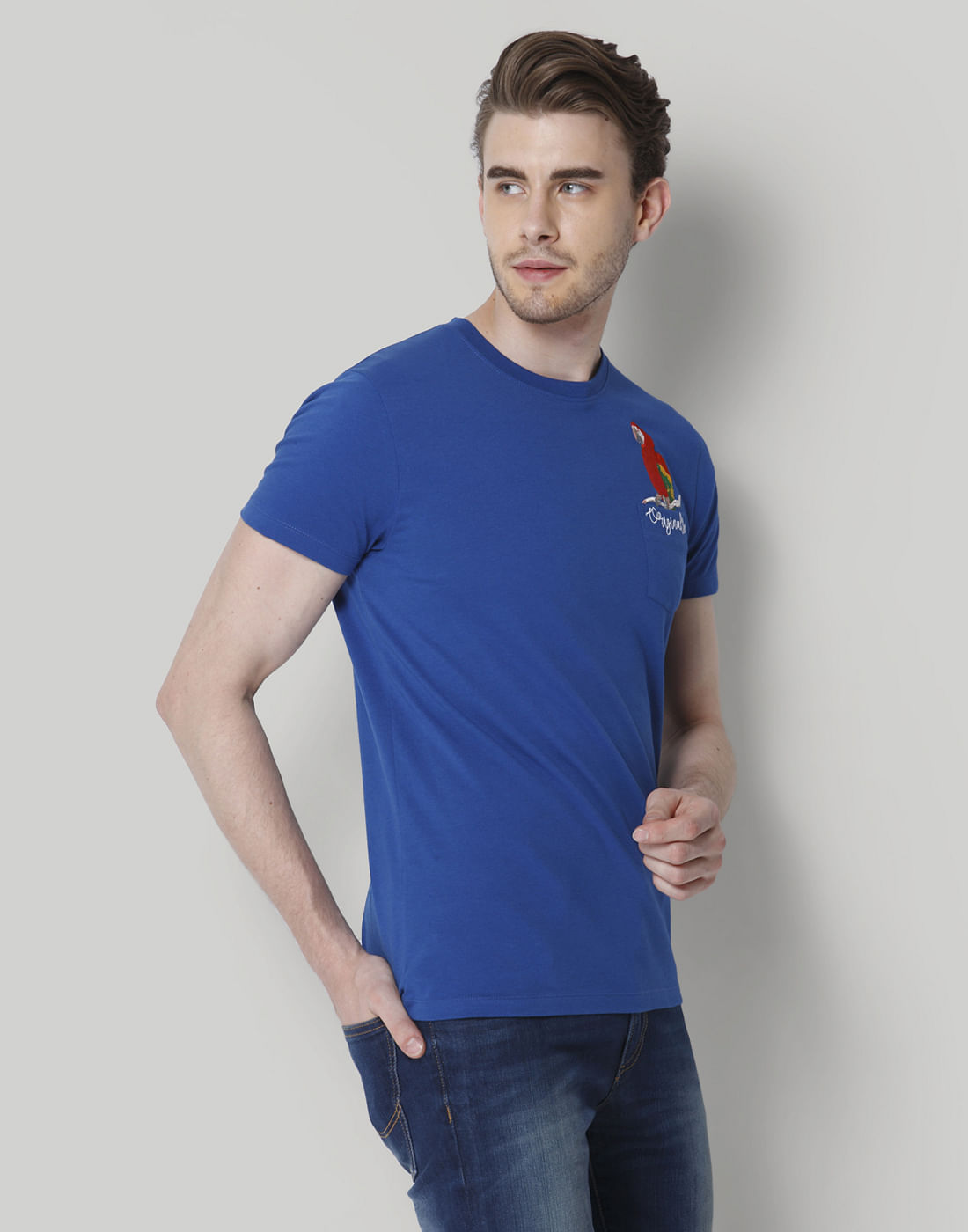 Blue Crew Neck T-Shirt