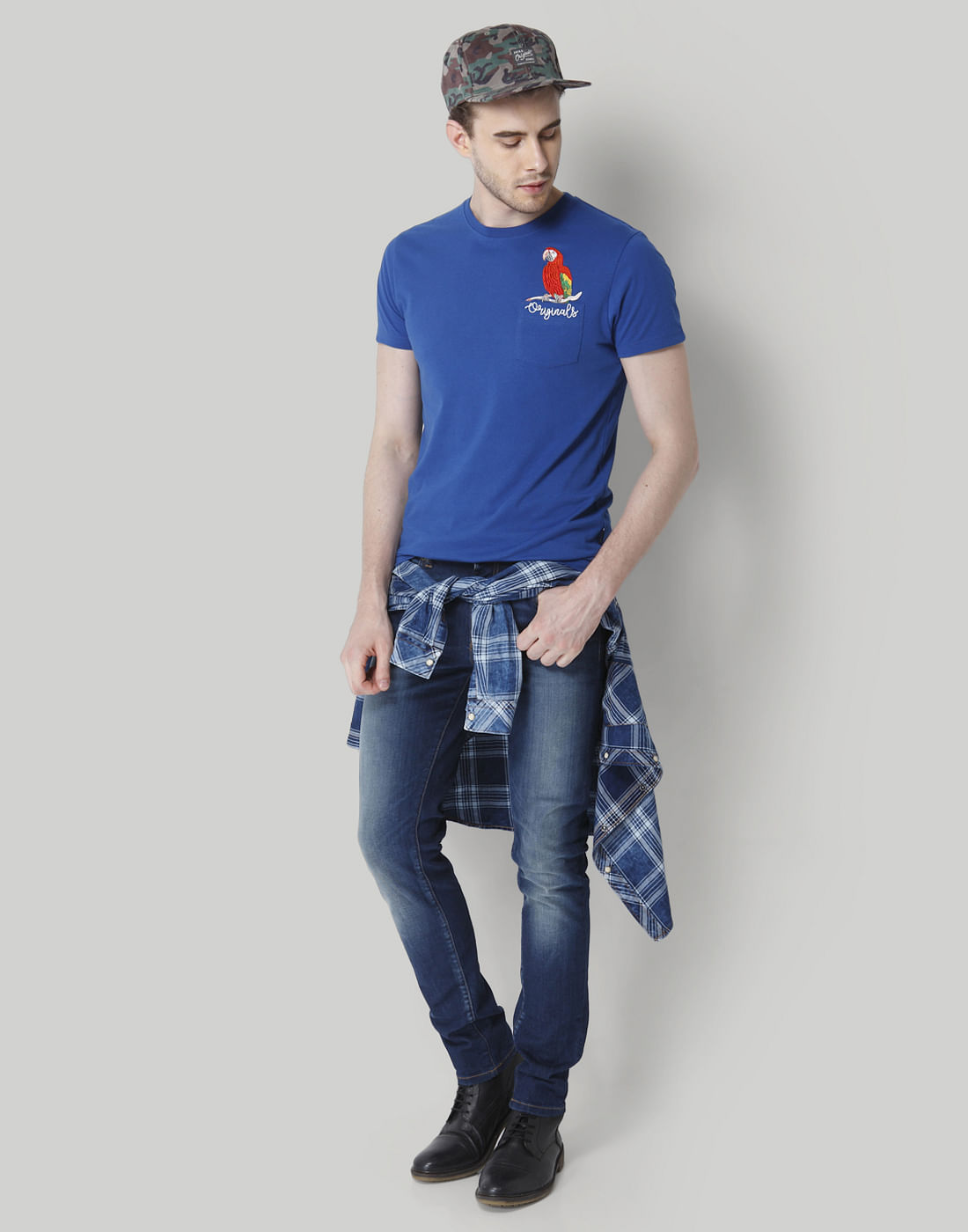 Blue Crew Neck T-Shirt