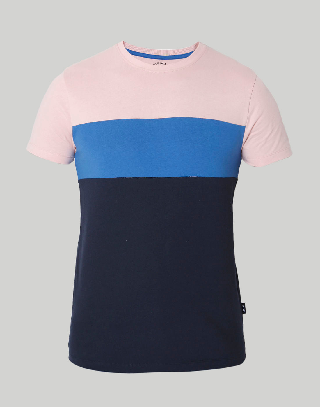 Rose Colour Blocked Crew Neck T-Shirt