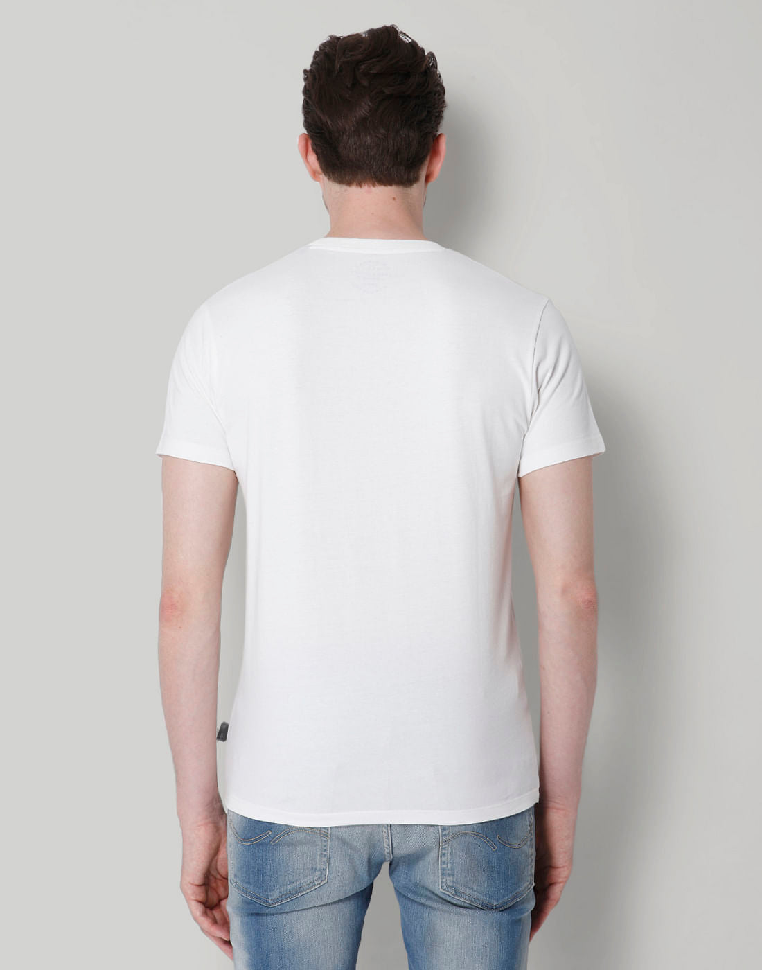 White Graphic Print Crew Neck T-Shirt