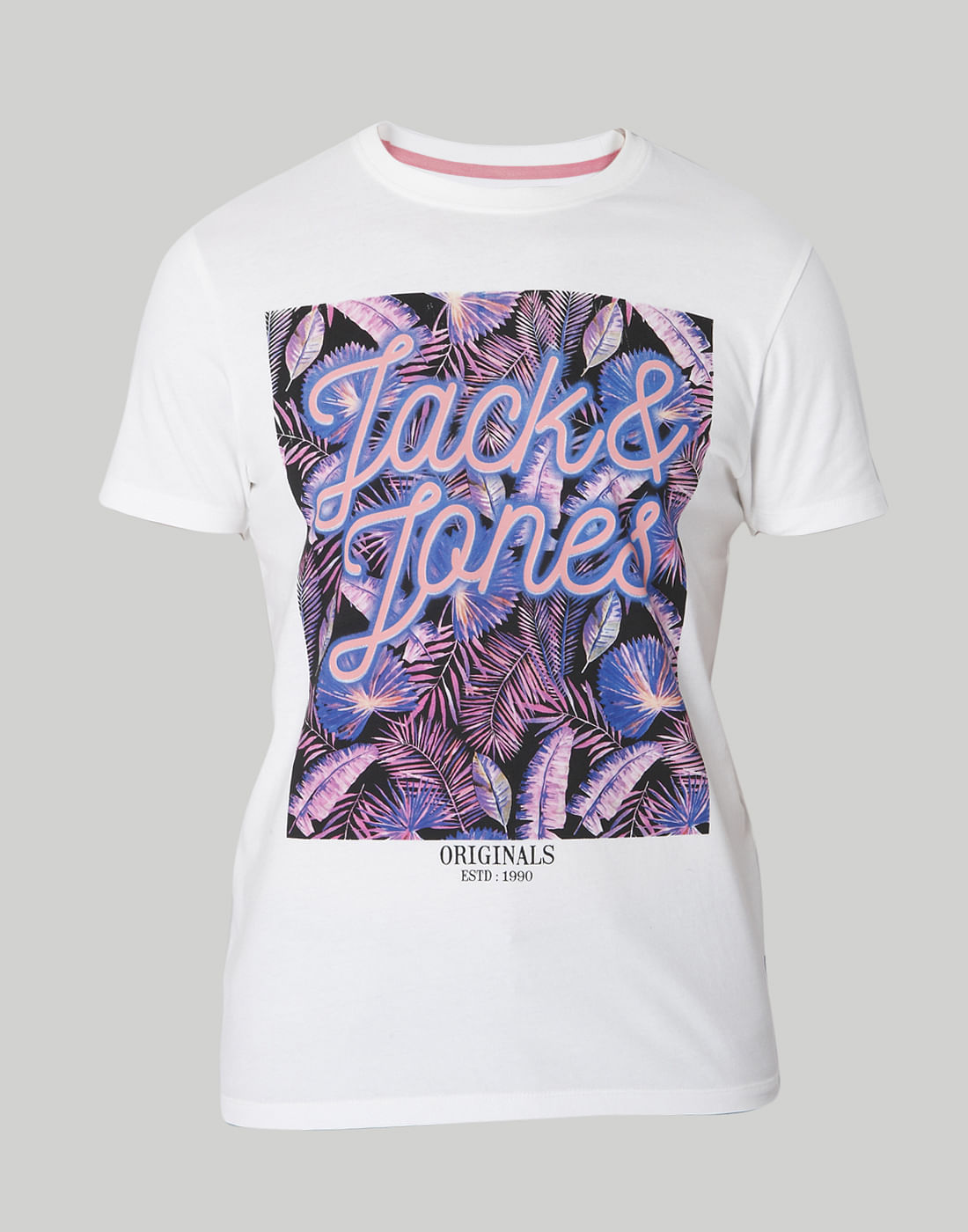 White Graphic Print Crew Neck T-Shirt