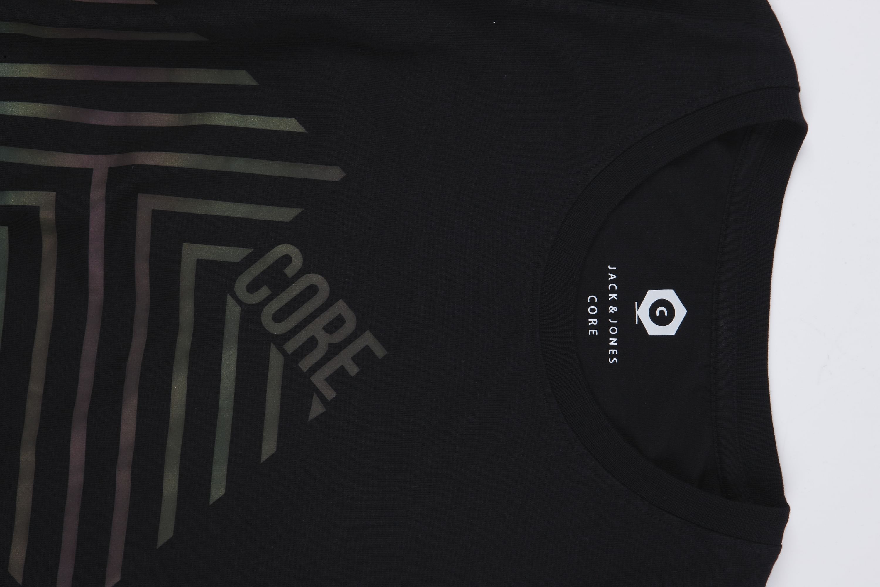 Black Graphic Print Crew Neck T-Shirt