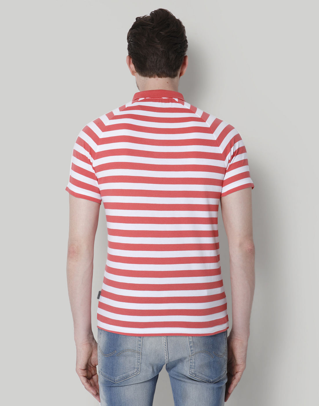 Rose Striped Polo T-Shirt