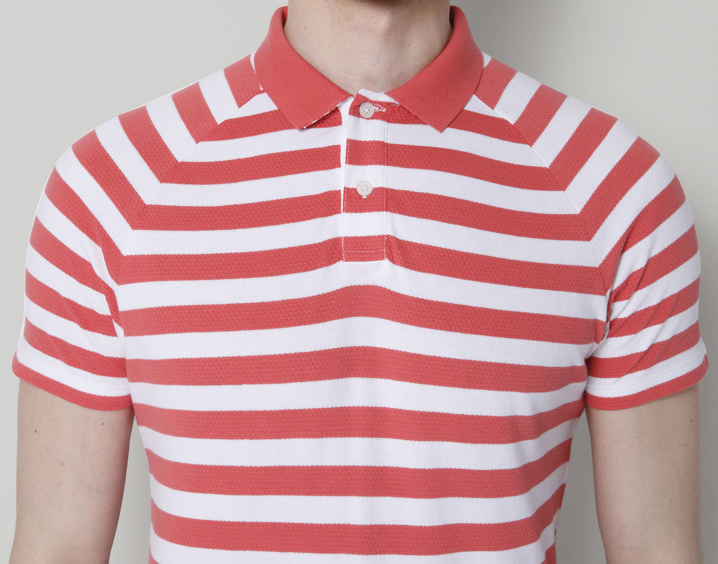 Rose Striped Polo T-Shirt