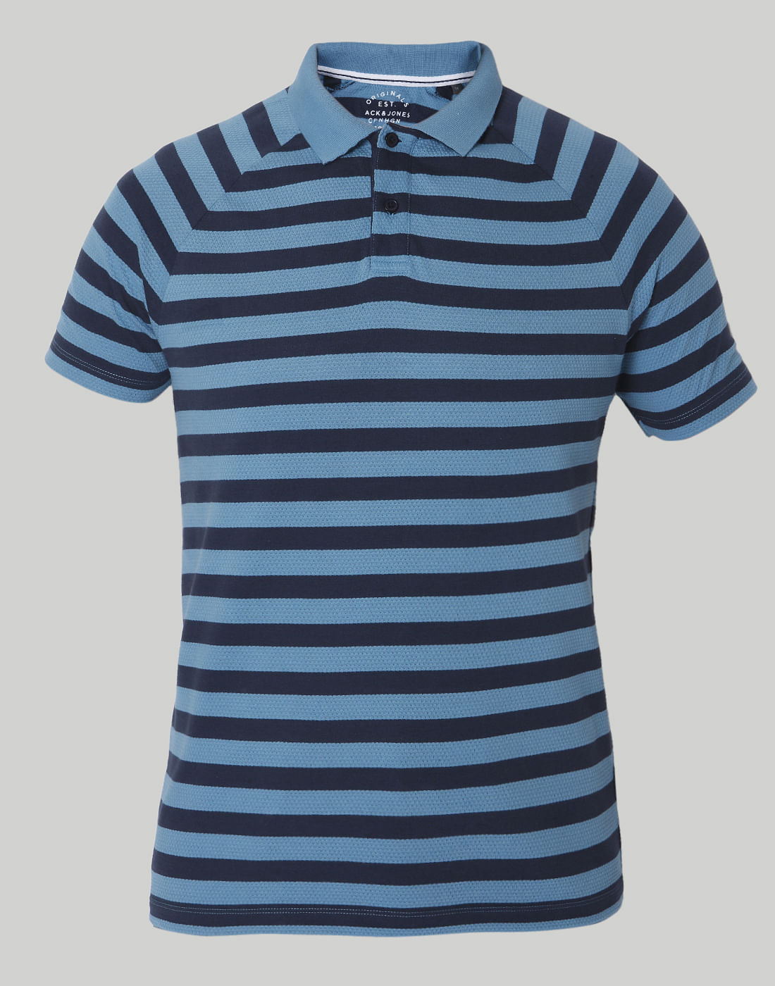 Turquoise Striped Polo T-Shirt