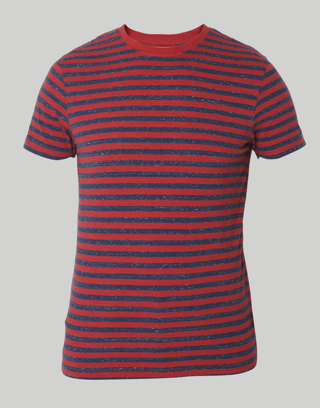 Red Striped Crew Neck T-Shirt