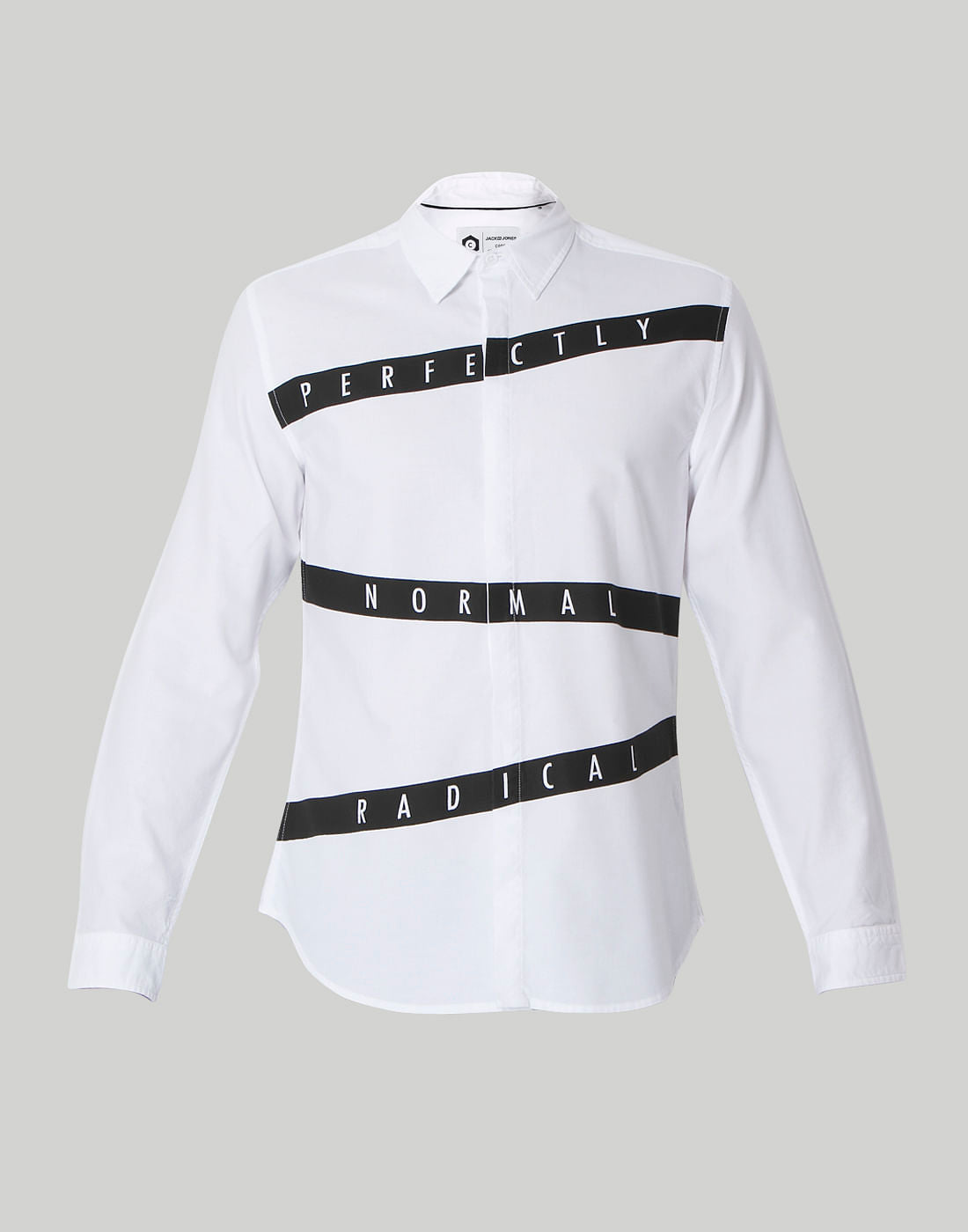 White Text Print Shirt