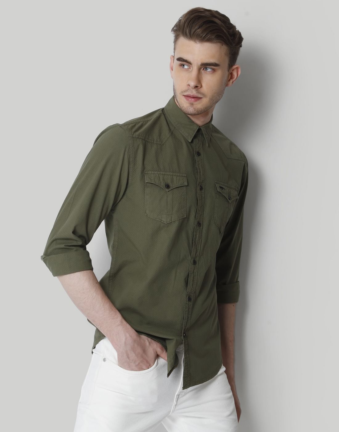 Olive Green Shirt