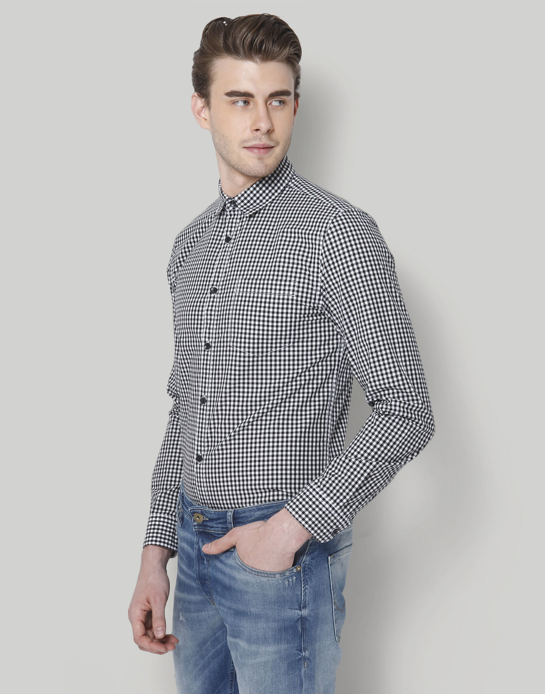 Black Gingham Shirt