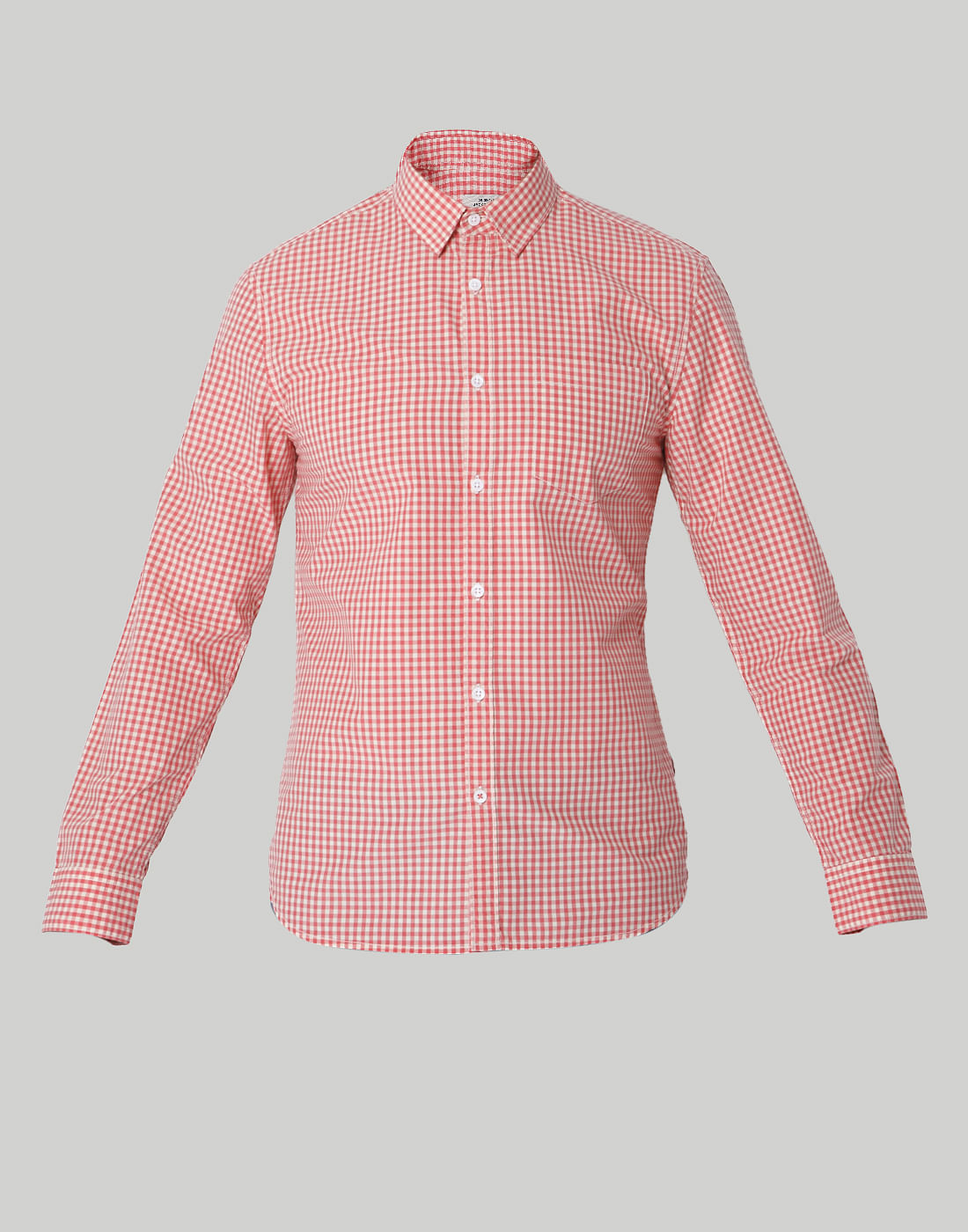 Pink Gingham Slim Fit Shirt