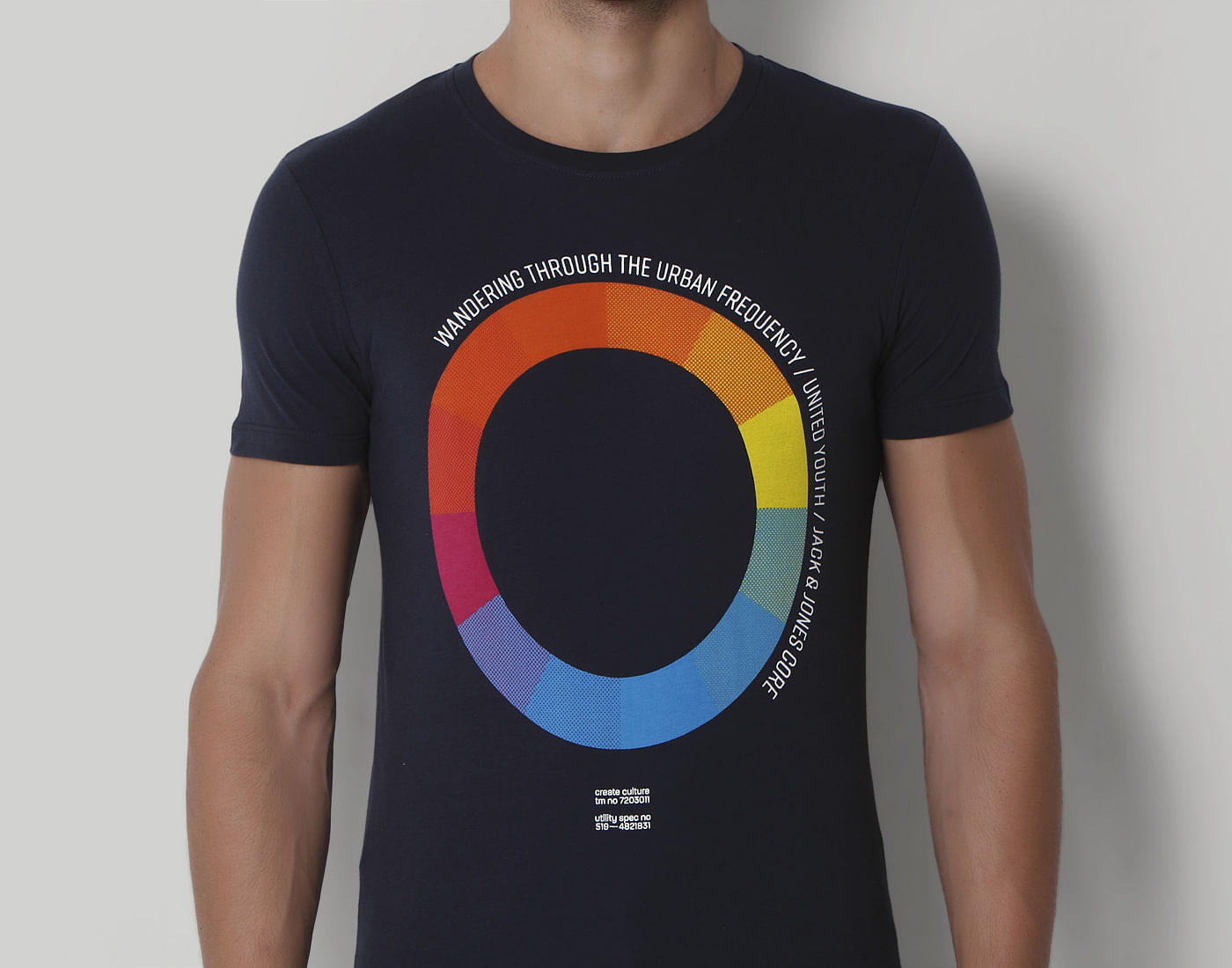 Blue Graphic Print Crew Neck T-Shirt