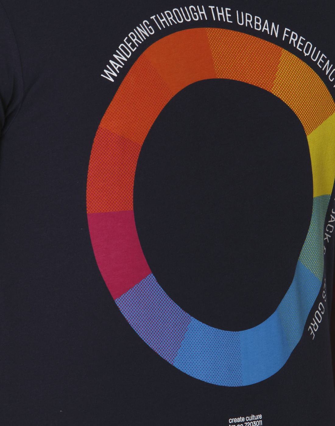 Blue Graphic Print Crew Neck T-Shirt