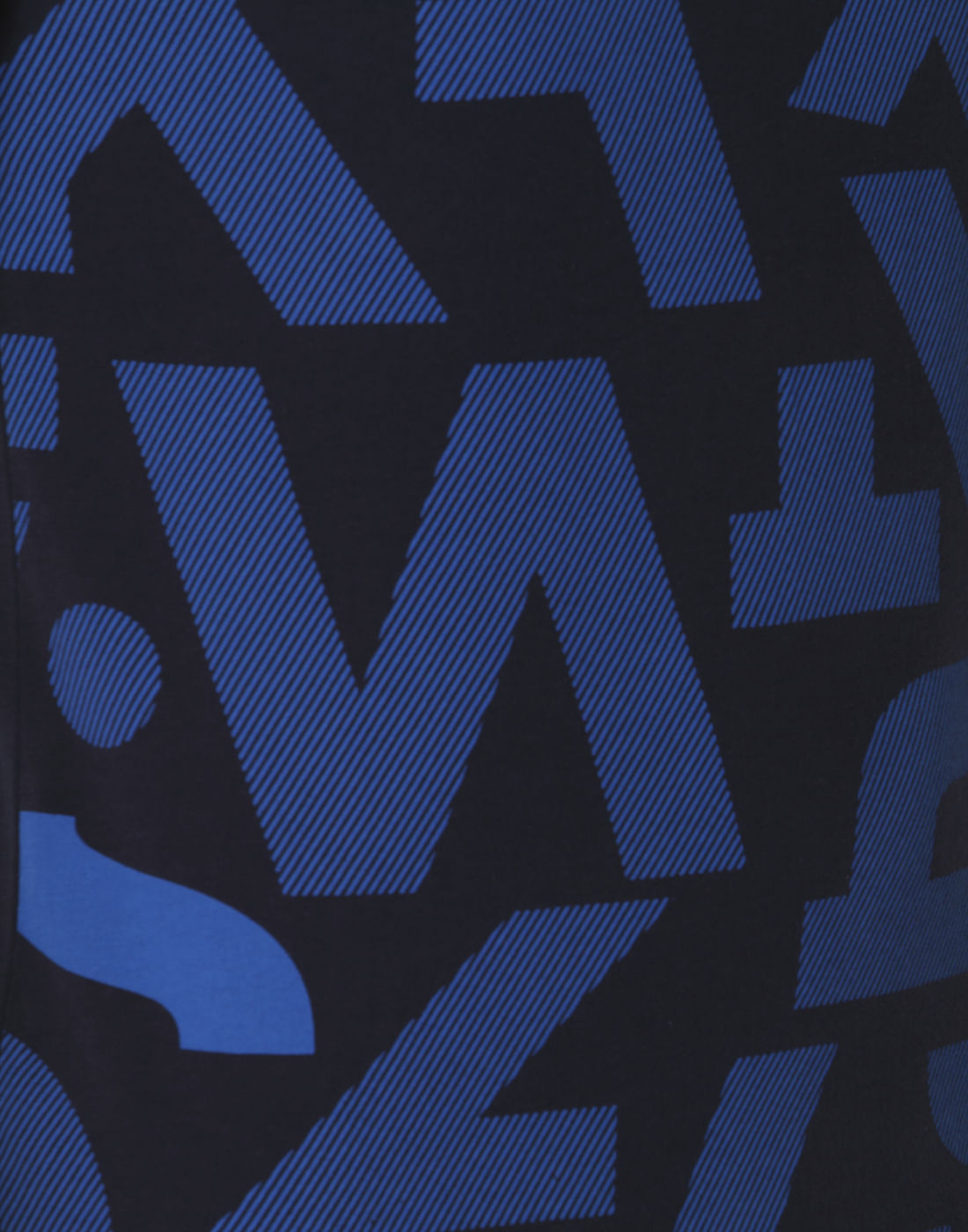 Blue Graphic Print Crew Neck T-Shirt