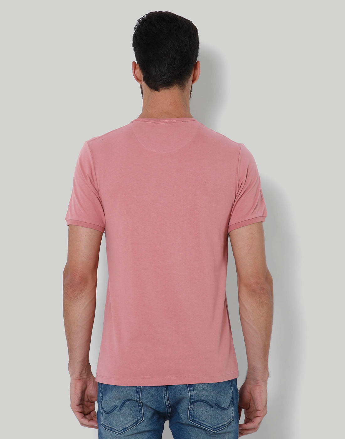 Pink Text Print Crew Neck T-Shirt